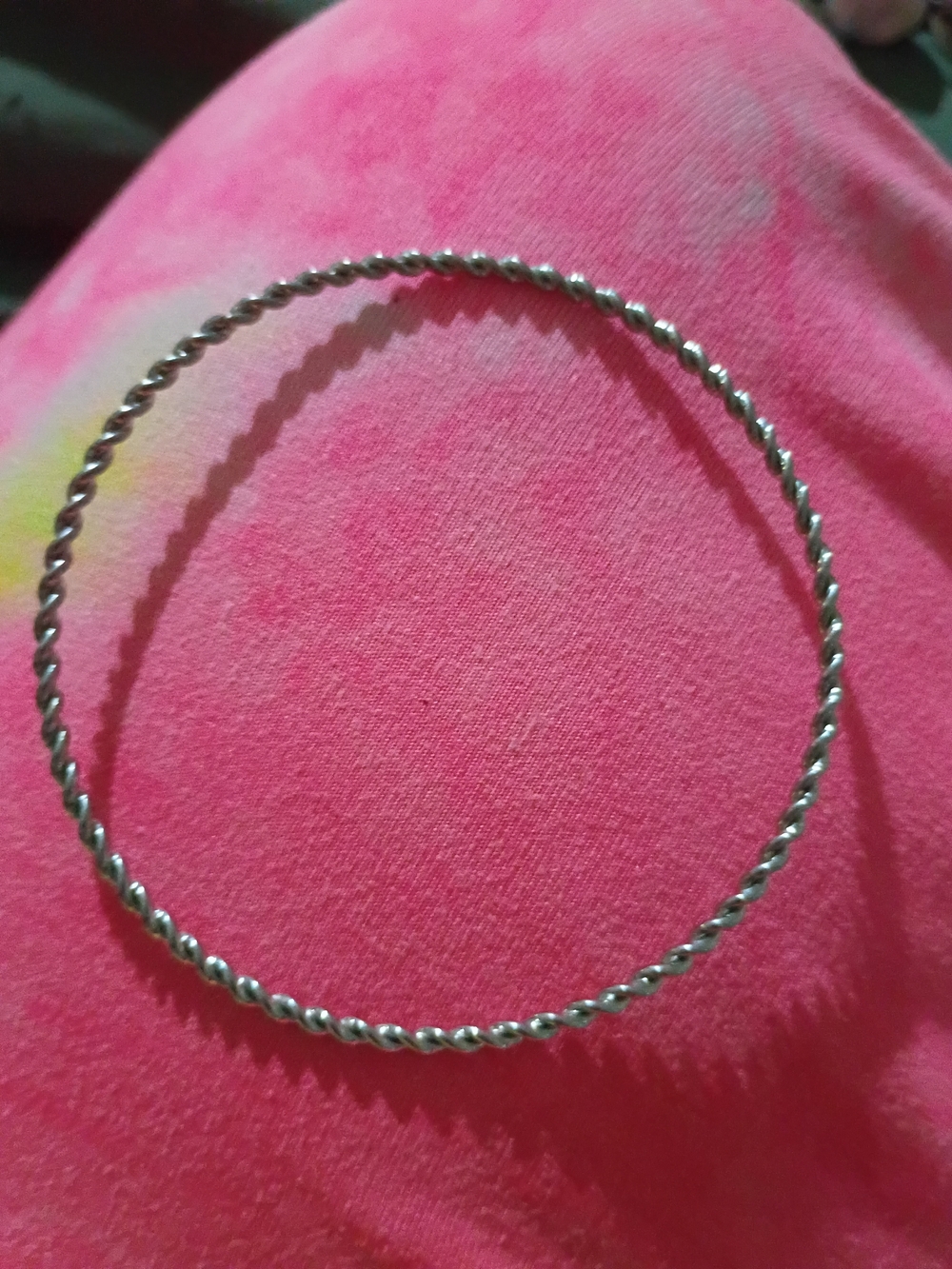 Silver-Tone Twisted Rope Bangle Bracelet - Women Jewelry